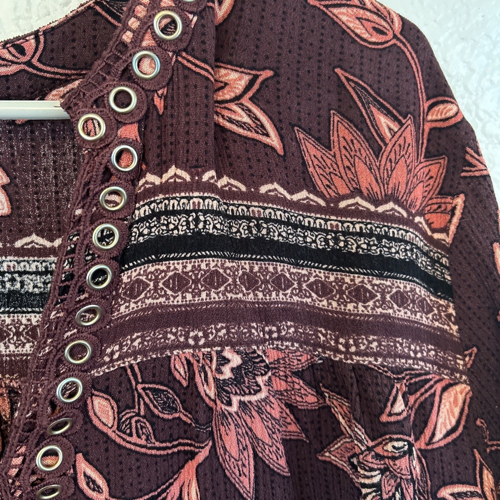 Democracy Floral Bell Sleeves Blouse Size 2X - Picture 2 of 7